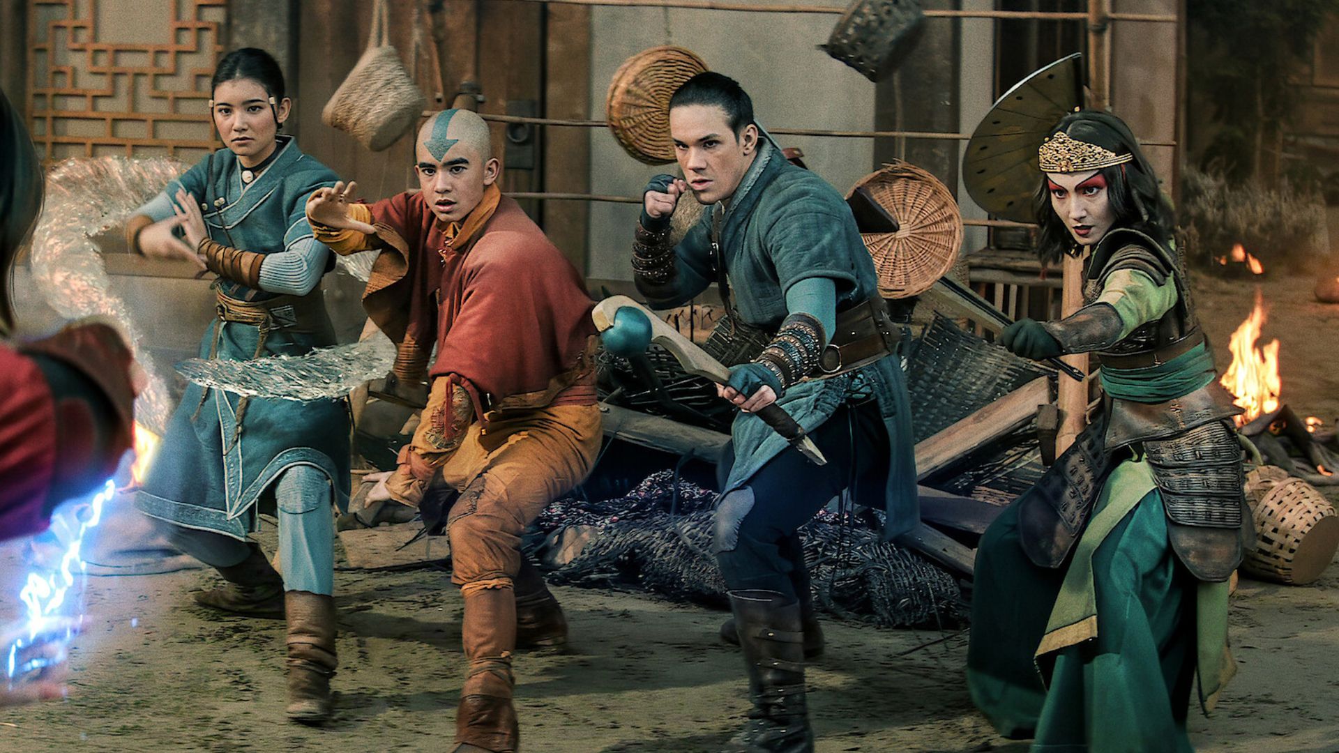 L'équipe d'Avatar face à Azula dans la saison 2 sur Netflix
